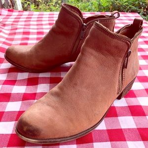 Lucky Brand brown leather booties